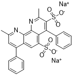 2,9-ジメチル-4、7-ジフェニル-1、10-フェナントロリンジスルホン酸二ナトリウム塩 CAS:52698-84-7